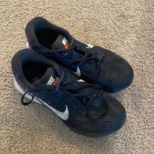 Nike Lunarglide 7 Running Shoes Womens Size 7.5 Black Blue Orange 747356…